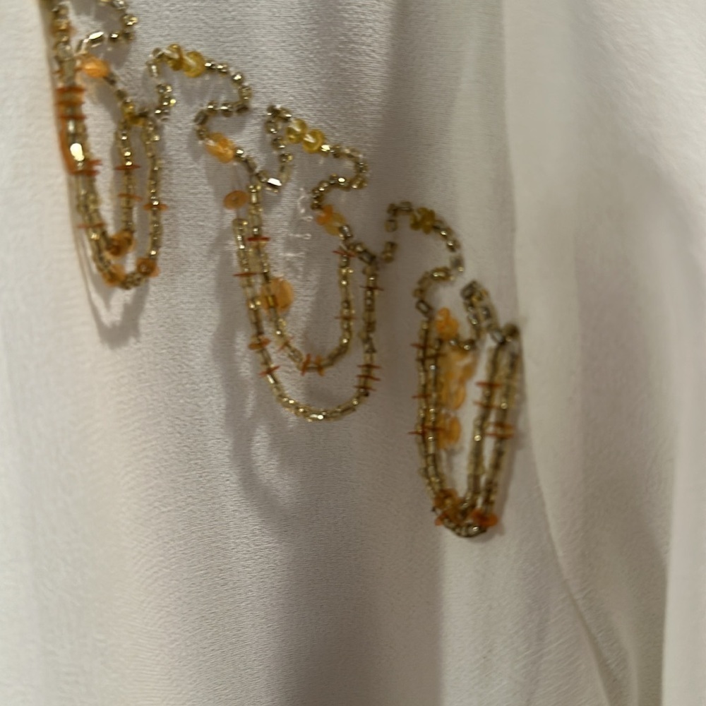 Stunning one size kimono with gold beading and sequins Made in India - Picture 8 of 11